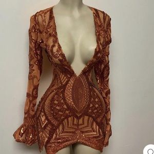 Golden Brown Pretty Dress